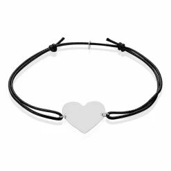 Histoire D'Or Bracelet Coeur Gravable Or Blanc