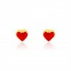 Histoire D'Or Boucles D'oreilles Puces Coralie Coeur Or Jaune -Boucles d'Oreilles Soldes B3OEJWR008 master
