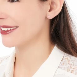 Histoire D'Or Boucles D'oreilles Puces Coeurs Or Jaune -Boucles d'Oreilles Soldes B3OEJWS475 model0