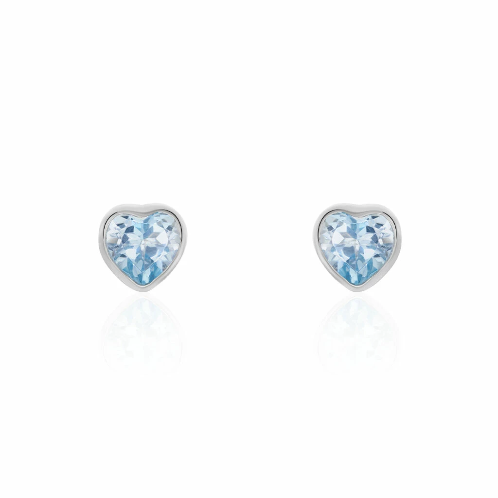 Histoire D'Or Boucles D'oreilles Puces Klodina Or Blanc Topaze 3 Histoire D'Or Boucles D'oreilles Puces Klodina Or Blanc Topaze