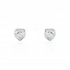 Histoire D'Or Boucles D'oreilles Puces Coeur Serti Clos Or Blanc Oxyde De Zirconium -Boucles d'Oreilles Soldes B3OFBZW231 master