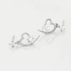 Histoire D'Or Boucles D'oreilles Puces Romance Or Blanc Oxyde De Zirconium 8 Histoire D'Or Boucles D'oreilles Puces Romance Or Blanc Oxyde De Zirconium -Boucles d'Oreilles Soldes B3OFBZW256 view2