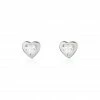Histoire D'Or Boucles D'oreilles Puces Daria Coeur Plein Or Blanc Oxyde De Zirconium -Boucles d'Oreilles Soldes B3OFBZW399 master