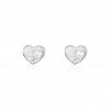 Histoire D'Or Boucles D'oreilles Puces Daria Coeur Plein Or Blanc Oxyde De Zirconium -Boucles d'Oreilles Soldes B3OFBZW415 master