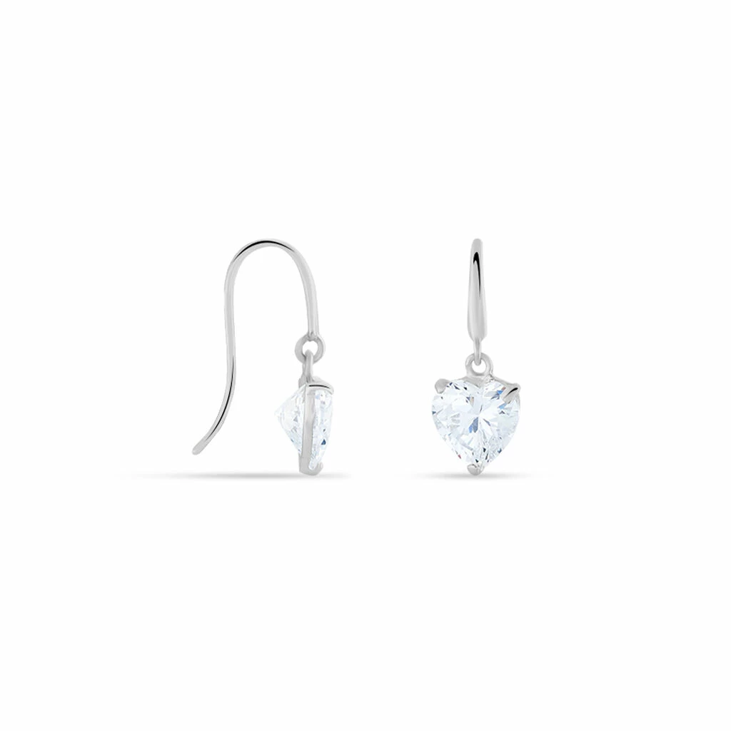 Histoire D'Or Boucles D'oreilles Pendantes Bo Coeur Pm Or Blanc Oxyde De Zirconium 4 Histoire D'Or Boucles D'oreilles Pendantes Bo Coeur Pm Or Blanc Oxyde De Zirconium – Image 2