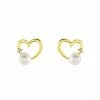 Histoire D'Or Boucles D'oreilles Puces Or Jaune Fergus Perle De Culture Oxyde -Boucles d'Oreilles Soldes B3OFJU2391 master