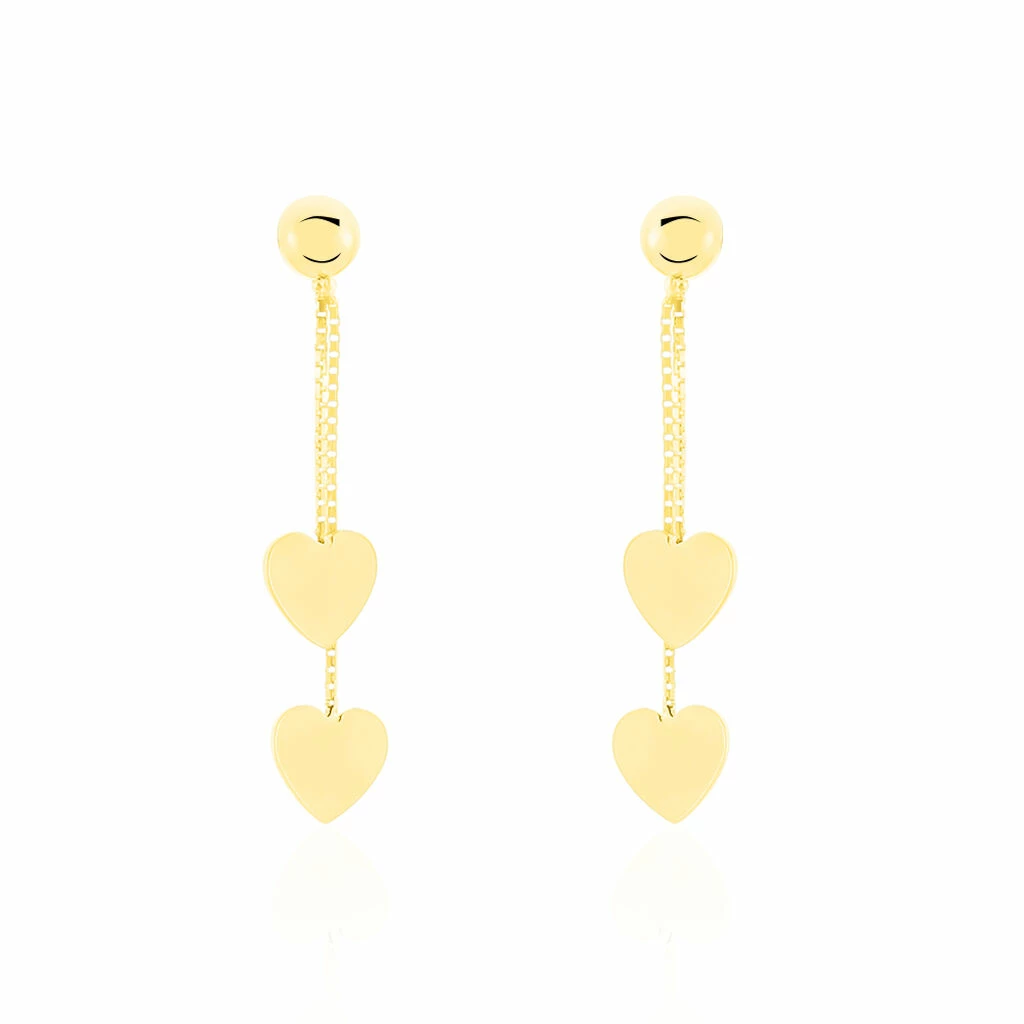 Histoire D'Or Boucles D'oreilles Pendantes Anne-maudae Pendantes Coeurs Or Jaune 3 Histoire D'Or Boucles D'oreilles Pendantes Anne-maudae Pendantes Coeurs Or Jaune