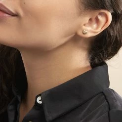 Histoire D'Or Boucles D'oreilles Puces Anne-maudae Cœurs Or Jaune -Boucles d'Oreilles Soldes B3OFJW00CT model0