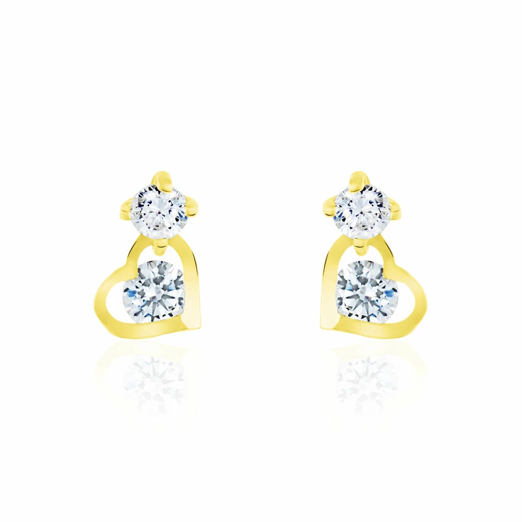 Histoire D'Or Boucles D'oreilles Pendantes Ludyvine Or Jaune Oxyde De Zirconium 3 Histoire D'Or Boucles D'oreilles Pendantes Ludyvine Or Jaune Oxyde De Zirconium