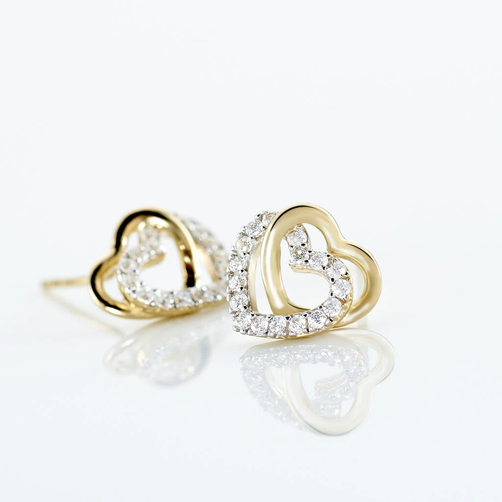Histoire D'Or Boucles D'oreilles Puces Ablaye Or Jaune Oxyde De Zirconium 5 Histoire D'Or Boucles D'oreilles Puces Ablaye Or Jaune Oxyde De Zirconium – Image 3