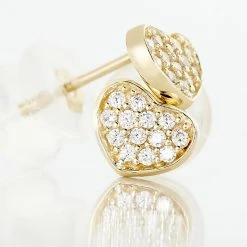 Histoire D'Or Boucles D'oreilles Puces Daria Coeur Plein Or Jaune Oxyde De Zirconium 8 Histoire D'Or Boucles D'oreilles Puces Daria Coeur Plein Or Jaune Oxyde De Zirconium -Boucles d'Oreilles Soldes B3OFJZW574 view2