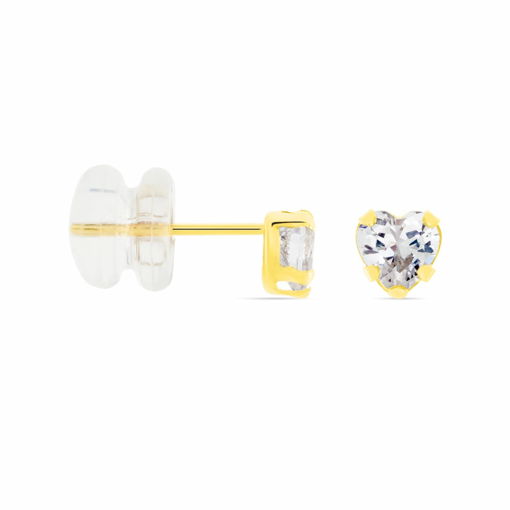 Histoire D'Or Boucles D'oreilles Puces Daria Coeur Or Jaune Oxyde 4 Histoire D'Or Boucles D'oreilles Puces Daria Coeur Or Jaune Oxyde – Image 2