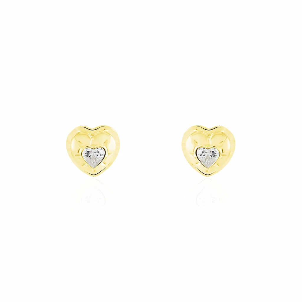 Histoire D'Or Boucles D'oreilles Puces Or Jaune Clematite Oxydes De Zirconium 2 Histoire D'Or Boucles D'oreilles Puces Or Jaune Clematite Oxydes De Zirconium