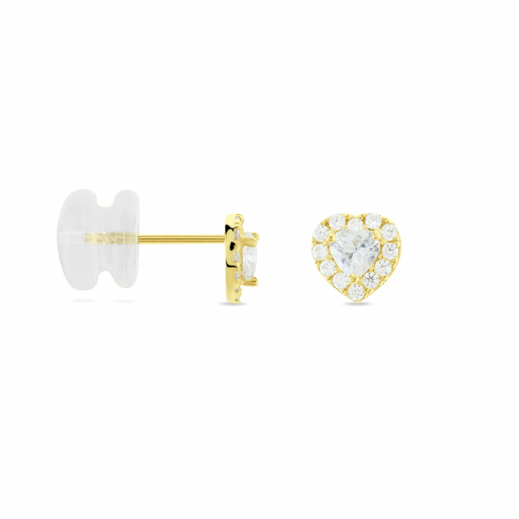 Histoire D'Or Boucles D'oreilles Puces Or Jaune Festuca Oxydes De Zirconium 4 Histoire D'Or Boucles D'oreilles Puces Or Jaune Festuca Oxydes De Zirconium – Image 2