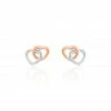 Histoire D'Or Boucles D'oreilles Puces Donna Coeurs Ajoures Or Rose -Boucles d'Oreilles Soldes B3OFRW0014 master