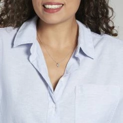 Histoire D'Or Pendentif Miyah Or Blanc Topaze -Boucles d'Oreilles Soldes B3PFBTB002 model0