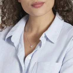 Histoire D'Or Pendentif Miyah Or Blanc Topaze -Boucles d'Oreilles Soldes B3PFBTB002 model1