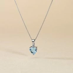 Histoire D'Or Pendentif Miyah Or Blanc Topaze -Boucles d'Oreilles Soldes B3PFBTB002 view2