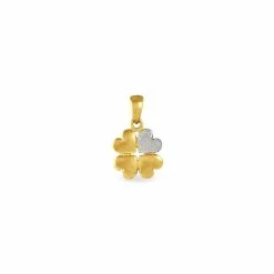 Histoire D'Or Pendentif Eudocie Coeur Trefle Or Jaune