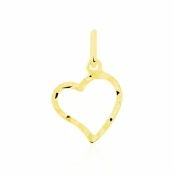 Histoire D'Or Pendentif Eudocie Coeur Strie Or Jaune