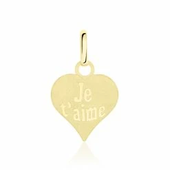 Histoire D'Or Pendentif Eudocie Coeur Message Or Jaune