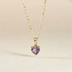 Histoire D'Or Pendentif Miyah Or Jaune Amethyste -Boucles d'Oreilles Soldes B3PFJYI004 view2
