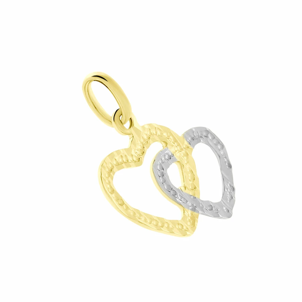 Histoire D'Or Pendentif Eudocie Coeurs Ciseles Or Bicolore 5 Histoire D'Or Pendentif Eudocie Coeurs Ciseles Or Bicolore – Image 3