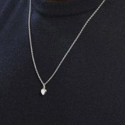 Histoire D'Or Pendentif Eudocie Coeur Lisse Or Blanc 9 Histoire D'Or Pendentif Eudocie Coeur Lisse Or Blanc -Boucles d'Oreilles Soldes B3PMBW0568 model1