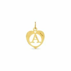 Histoire D'Or Pendentif Eudocie Coeur Lettre Or Jaune 9 Histoire D'Or Pendentif Eudocie Coeur Lettre Or Jaune -Boucles d'Oreilles Soldes B3PMJW0184 view2