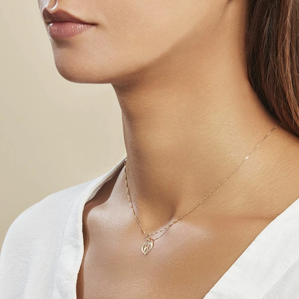 Histoire D'Or Pendentif Eudocie Coeur Lettre Or Jaune 6 Histoire D'Or Pendentif Eudocie Coeur Lettre Or Jaune – Image 4