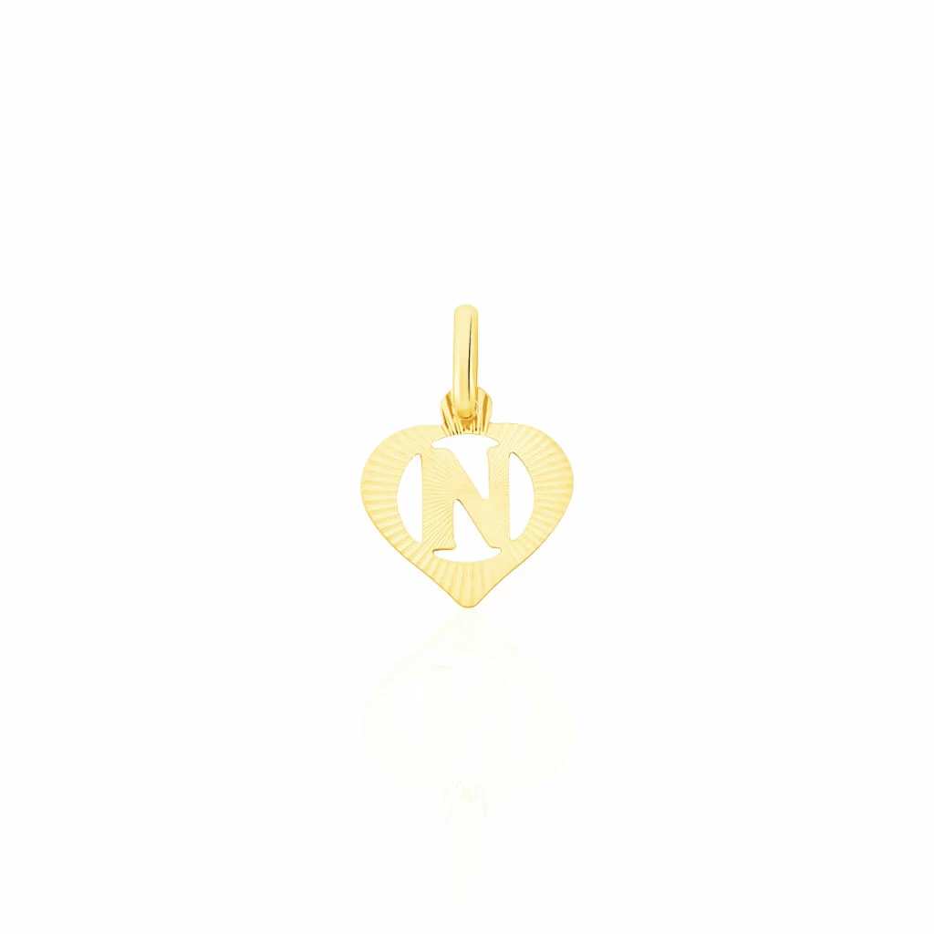 Histoire D'Or Pendentif Eudocie Coeur Lettre Or Jaune 3 Histoire D'Or Pendentif Eudocie Coeur Lettre Or Jaune