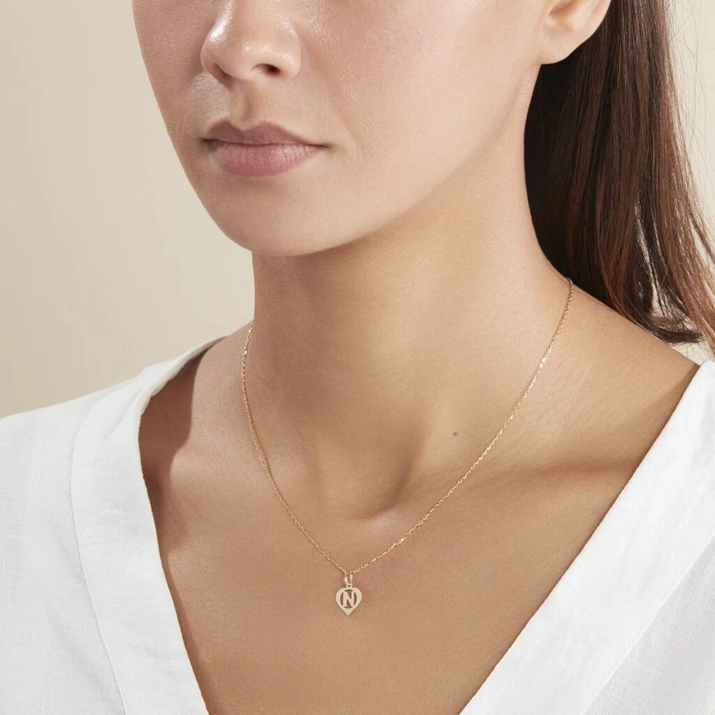 Histoire D'Or Pendentif Eudocie Coeur Lettre Or Jaune 6 Histoire D'Or Pendentif Eudocie Coeur Lettre Or Jaune – Image 4