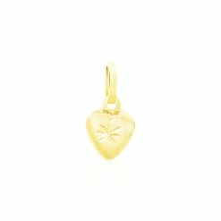 Histoire D'Or Pendentif Eudocie Coeur Mat Et Brillant Or Jaune