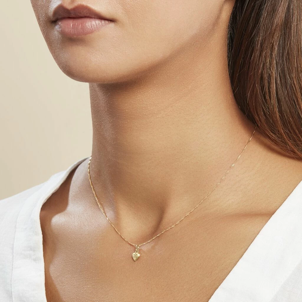 Histoire D'Or Pendentif Eudocie Coeur Mat Et Brillant Or Jaune 5 Histoire D'Or Pendentif Eudocie Coeur Mat Et Brillant Or Jaune – Image 3