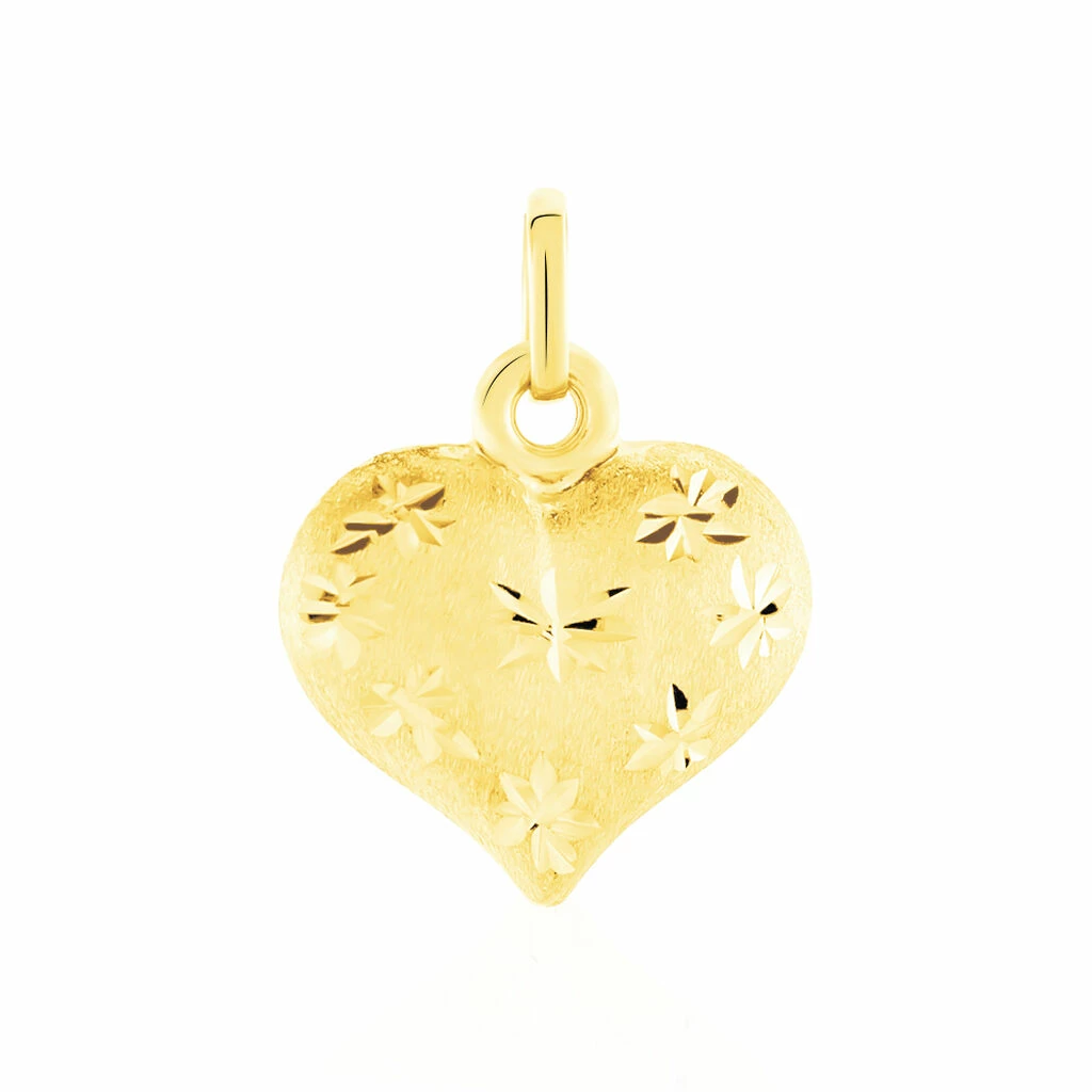 Histoire D'Or Pendentif Eudocie Coeur Mat Et Brillant Or Jaune 3 Histoire D'Or Pendentif Eudocie Coeur Mat Et Brillant Or Jaune