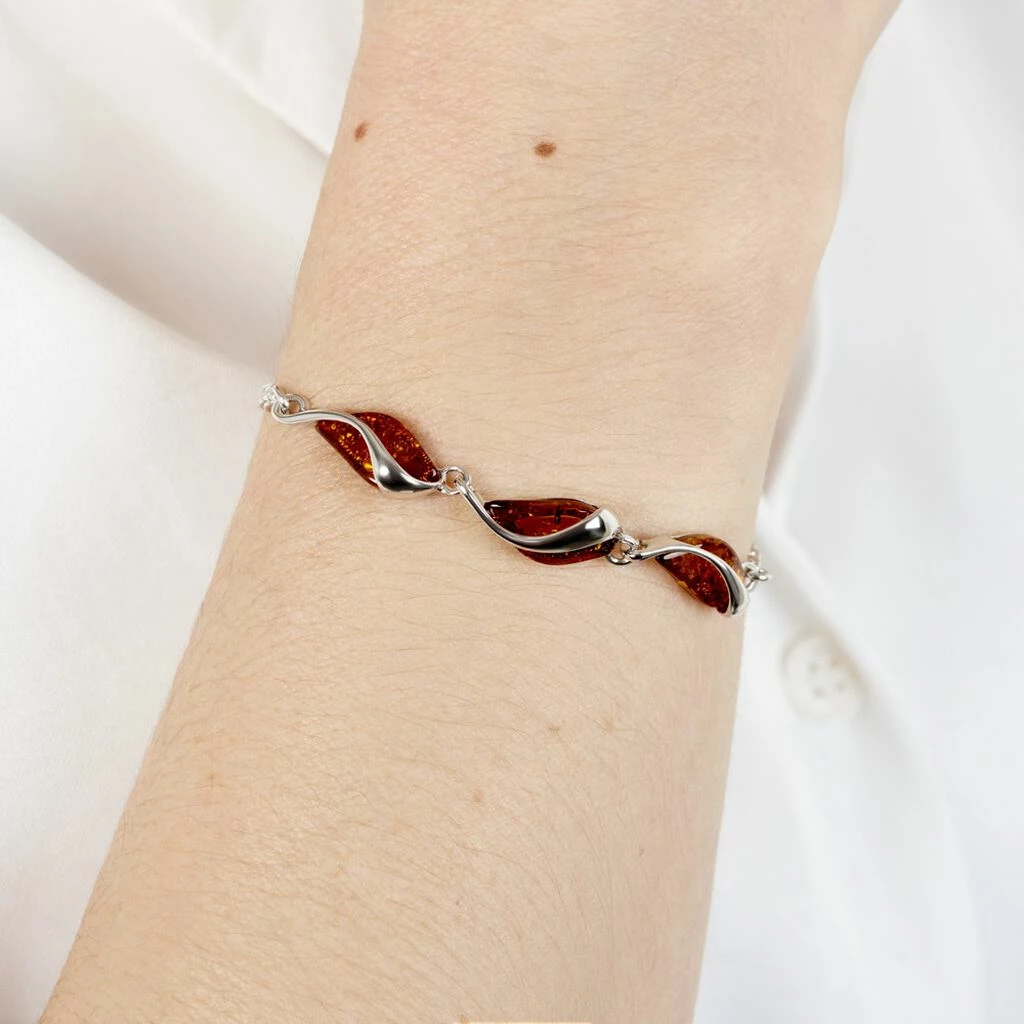 Histoire D'Or Bracelet Argent Blanc Eve-liseae Ambre 7 Histoire D'Or Bracelet Argent Blanc Eve-liseae Ambre – Image 5