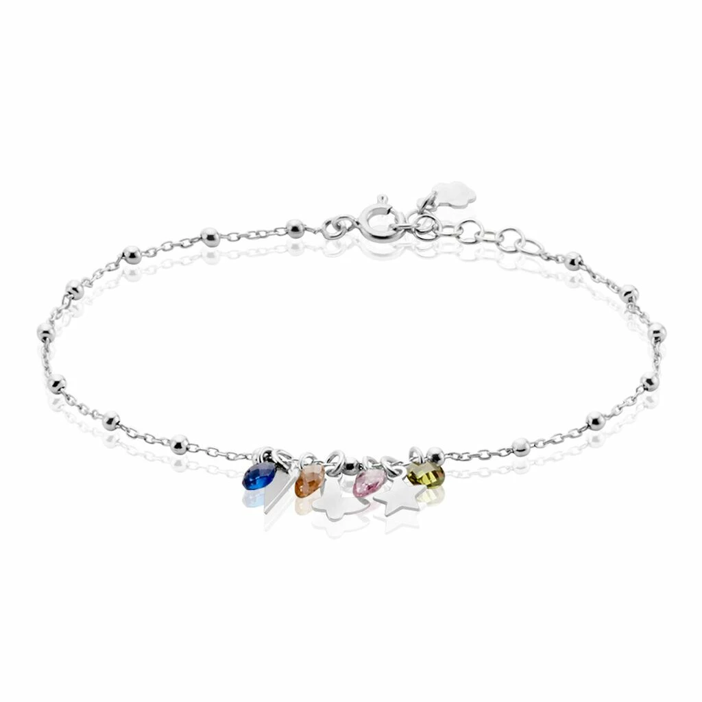 Histoire D'Or Bracelet Argent Blanc Paulino Pierres Artificelles 3 Histoire D'Or Bracelet Argent Blanc Paulino Pierres Artificelles