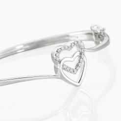 Histoire D'Or Bracelet Jonc Veronike Argent Blanc Oxyde De Zirconium -Boucles d'Oreilles Soldes FABFBZW01I view2