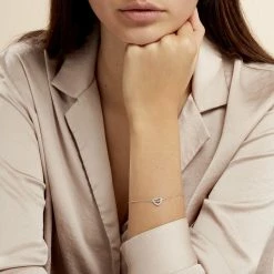 Histoire D'Or Bracelet Delicata Argent Blanc Oxyde De Zirconium -Boucles d'Oreilles Soldes FABFBZW0AZ model0