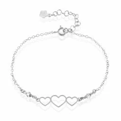 Histoire D'Or Bracelet Love Love Argent Blanc Oxyde De Zirconium