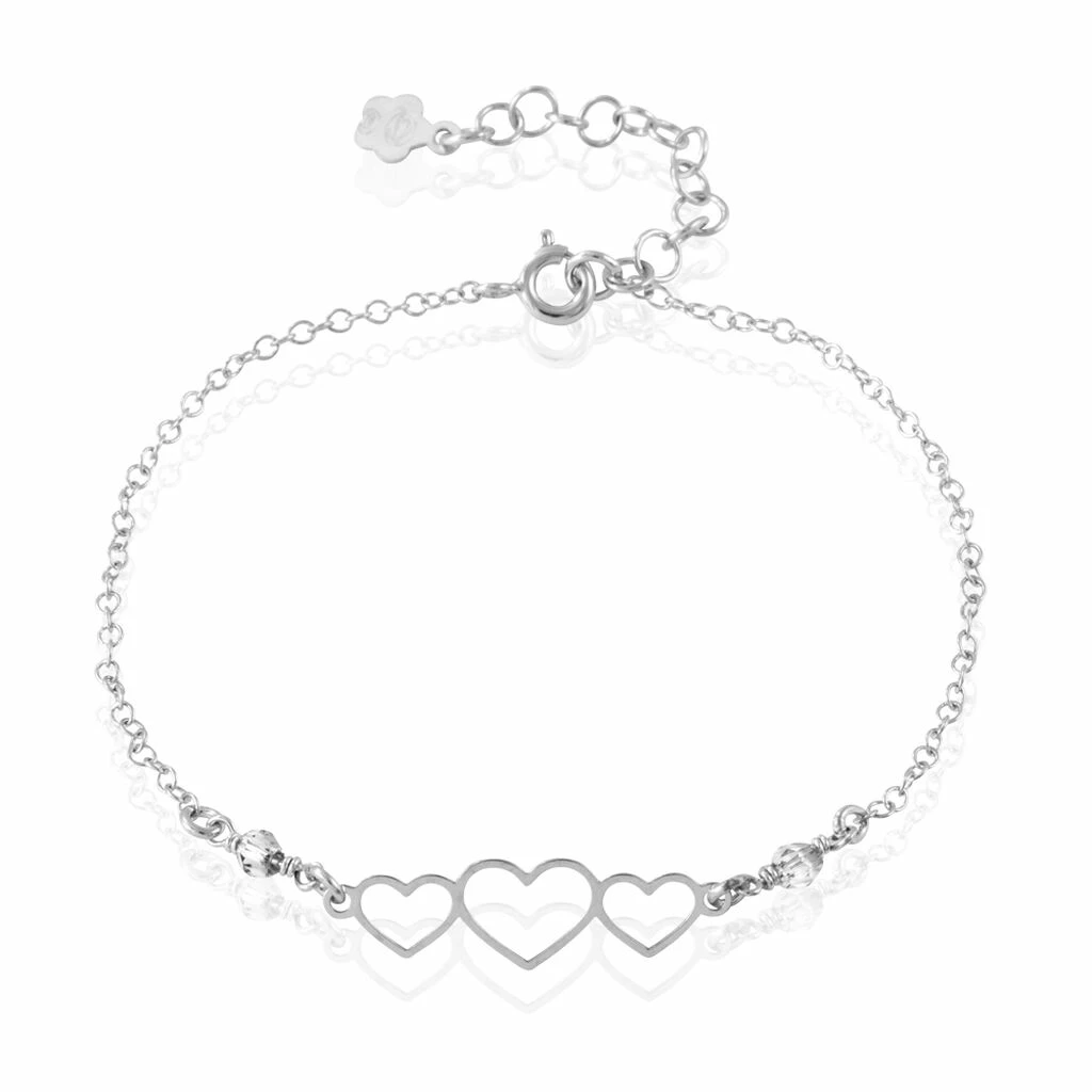 Histoire D'Or Bracelet Love Love Argent Blanc Oxyde De Zirconium 3 Histoire D'Or Bracelet Love Love Argent Blanc Oxyde De Zirconium