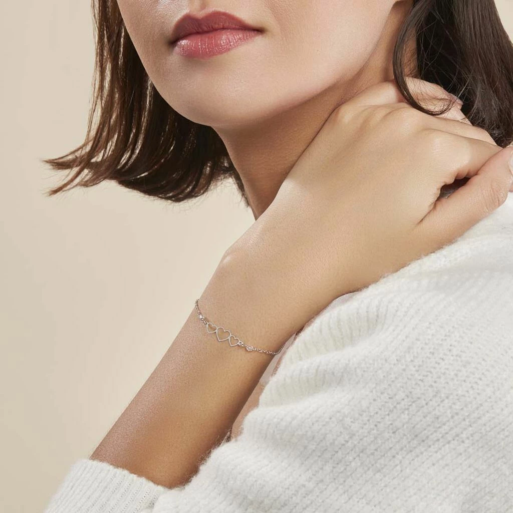 Histoire D'Or Bracelet Love Love Argent Blanc Oxyde De Zirconium 6 Histoire D'Or Bracelet Love Love Argent Blanc Oxyde De Zirconium – Image 4