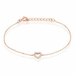Histoire D'Or Bracelet Phanie Argent Rose Oxyde De Zirconium