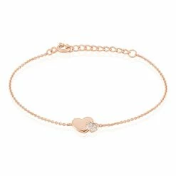 Histoire D'Or Bracelet Flamen Argent Rose Oxyde De Zirconium