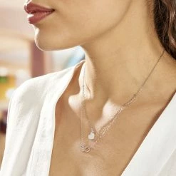 Histoire D'Or Collier Argent Blanc Laux -Boucles d'Oreilles Soldes FACFBW01A6 model0