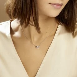 Histoire D'Or Collier Marcella Argent Blanc Oxyde De Zirconium -Boucles d'Oreilles Soldes FACFBZD081 model0