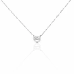 Histoire D'Or Collier Delicata Argent Blanc Oxyde De Zirconium