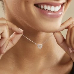 Histoire D'Or Collier Delicata Argent Blanc Oxyde De Zirconium -Boucles d'Oreilles Soldes FACFBZW14Q model1