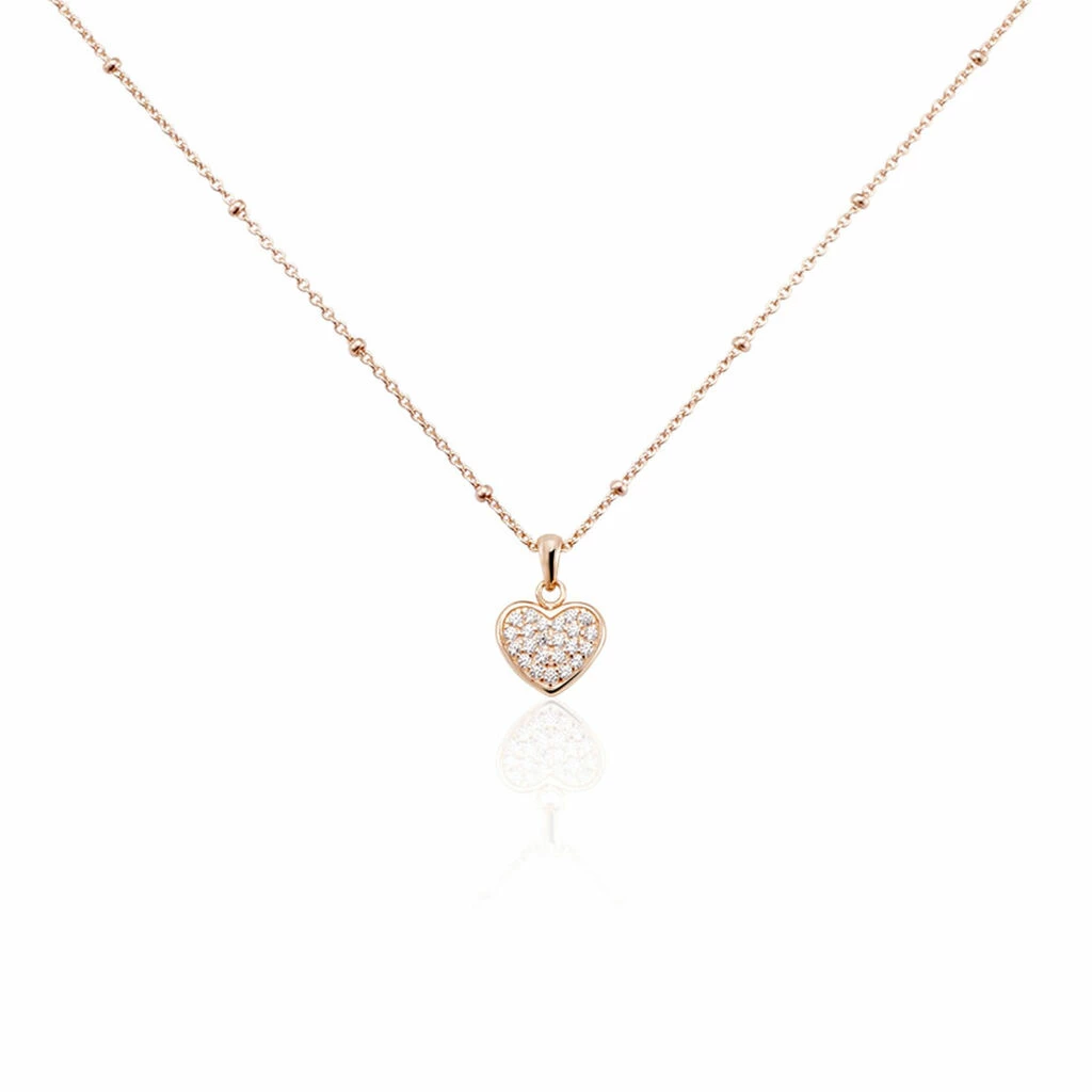 Histoire D'Or Collier Pascual Argent Met Rose Oxyde De Zirconium 3 Histoire D'Or Collier Pascual Argent Met Rose Oxyde De Zirconium