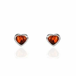 Histoire D'Or Boucles D'oreilles Puces Argent Blanc Delvinaae Ambre